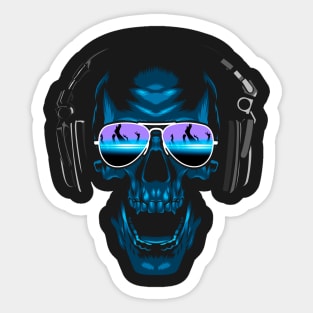 Dj Skull Sticker